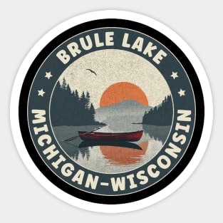 Brule Lake Michigan-Wisconsin Sunset Sticker